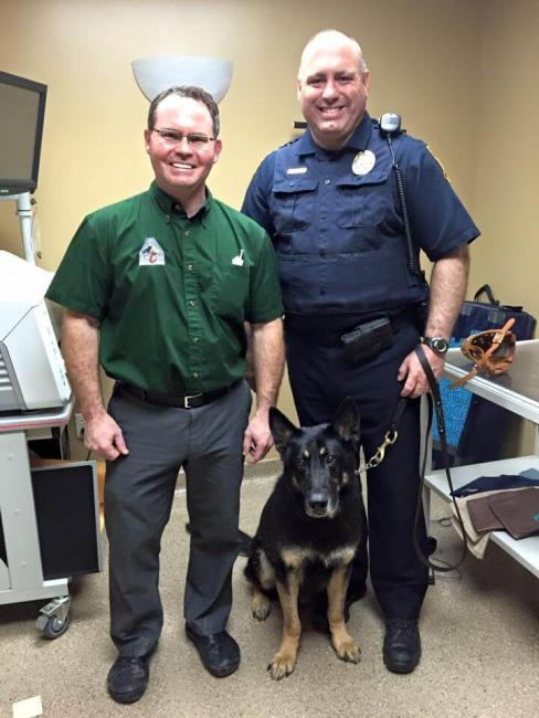 Providing service to the police dogs in LaSalle, Il